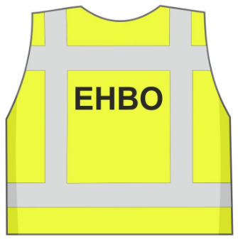 Veiligheidsvest met opdruk EHBO Geel